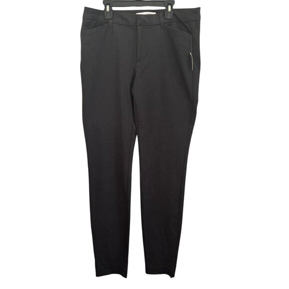 Amazon Essentials Gray Slim-Fit Stretch Mid-Rise Dress Pants Size 10L Office - Picture 1 of 8